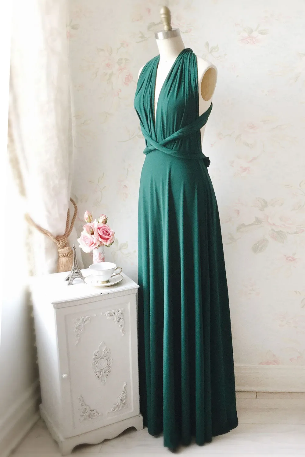 Violaine Emerald | Convertible Maxi Dress sold by Boutique 1861 product image thumbnail 2