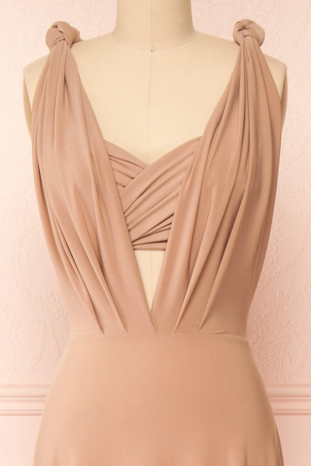 Violaine Beige | Convertible Maxi Dress sold by Boutique 1861 product image thumbnail 3