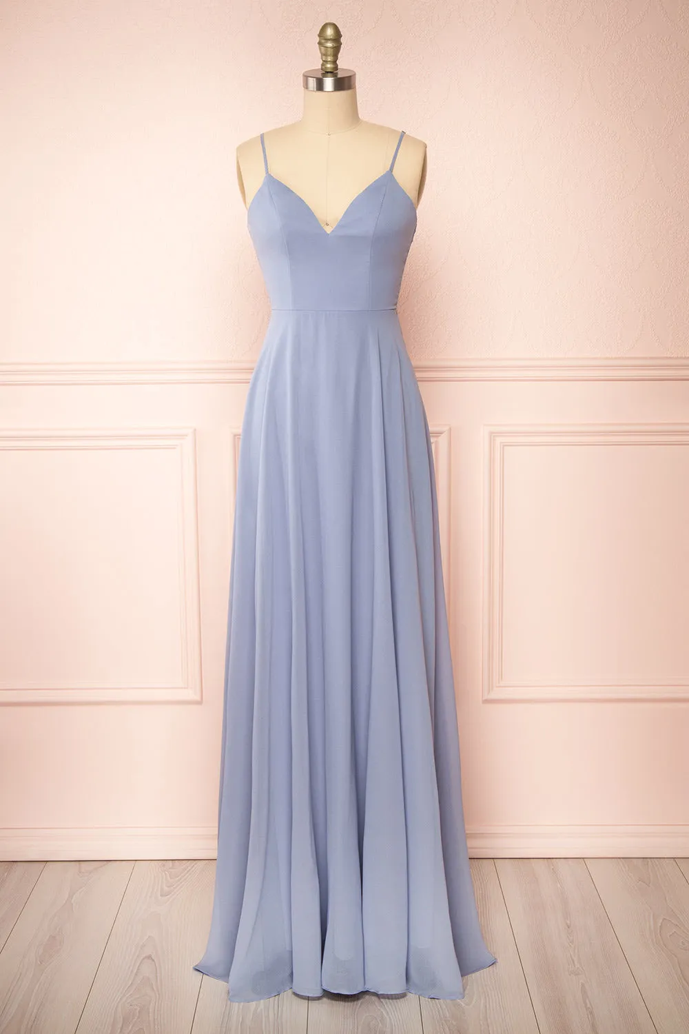 Peggie Blue | Chiffon Maxi Dress w/ Back Embroidery sold by Boutique 1861 product image thumbnail 5