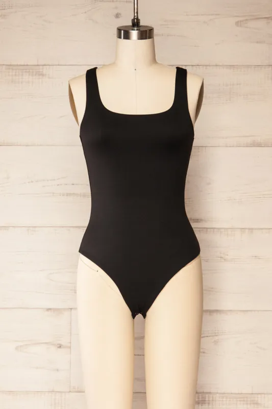 Clevedon Black | Bodysuit w/ Square Neckline sold by Boutique 1861
