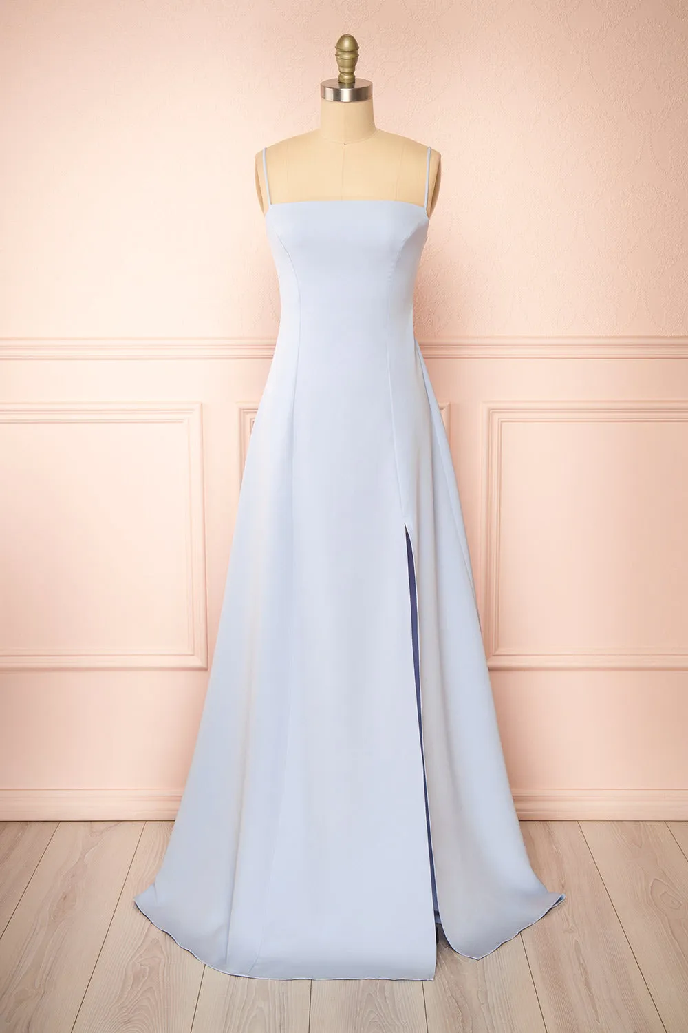 Estella Blue | Maxi A-line Dress w/ Slit sold by Boutique 1861