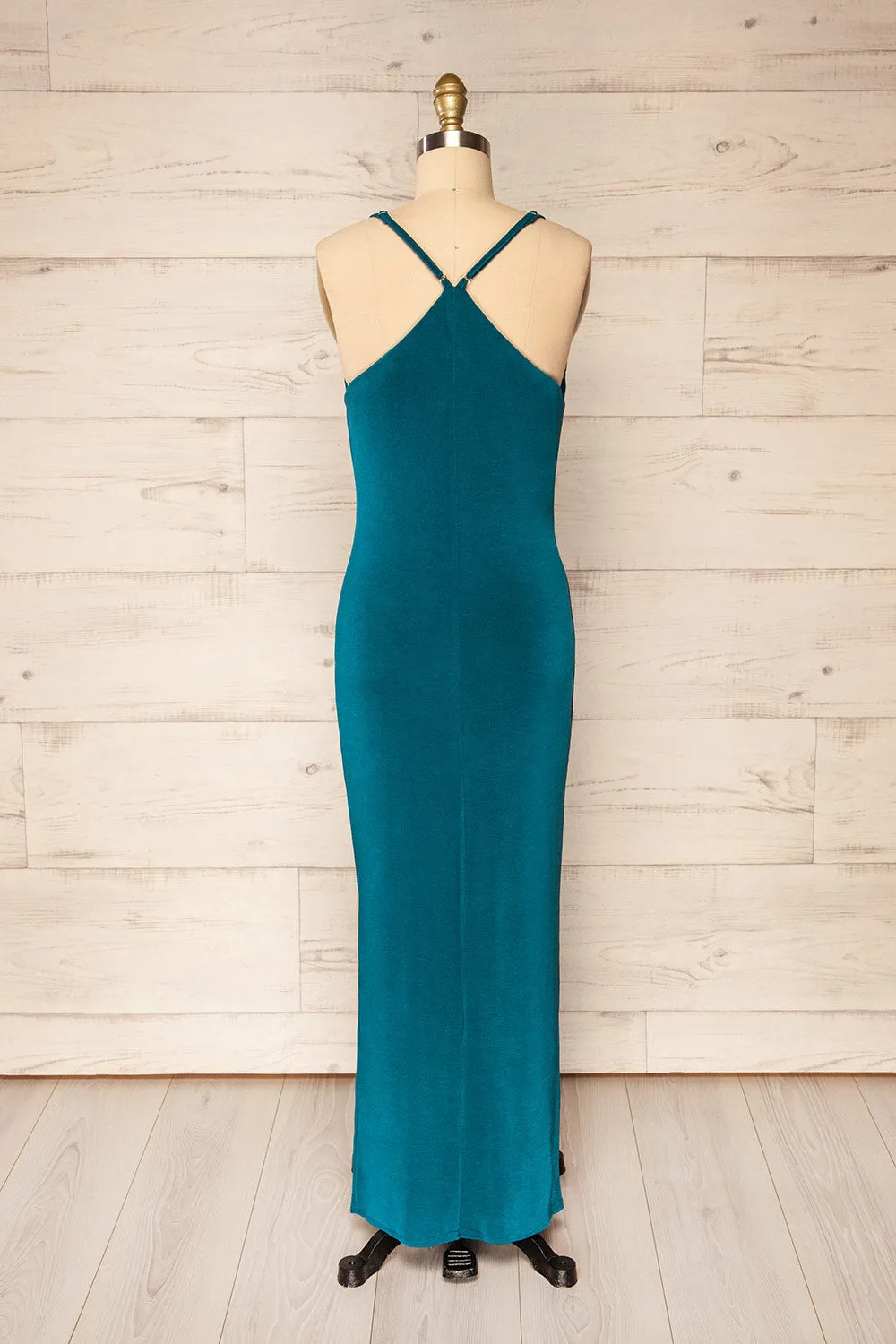 Ardoz Teal | Shimmery Midi Dress w/ Cowl Neck sold by Boutique 1861 product image thumbnail 5