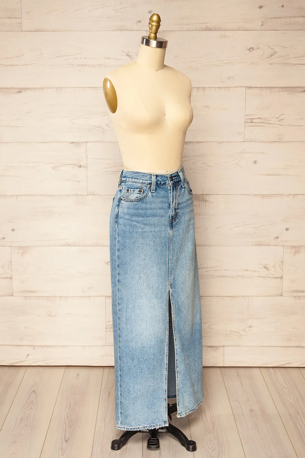 Lysander | Maxi Blue Denim Skirt sold by Boutique 1861 product image thumbnail 3