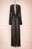 Marta Black | Sparkly Maxi Dress w/ Bodysuit sold by Boutique 1861