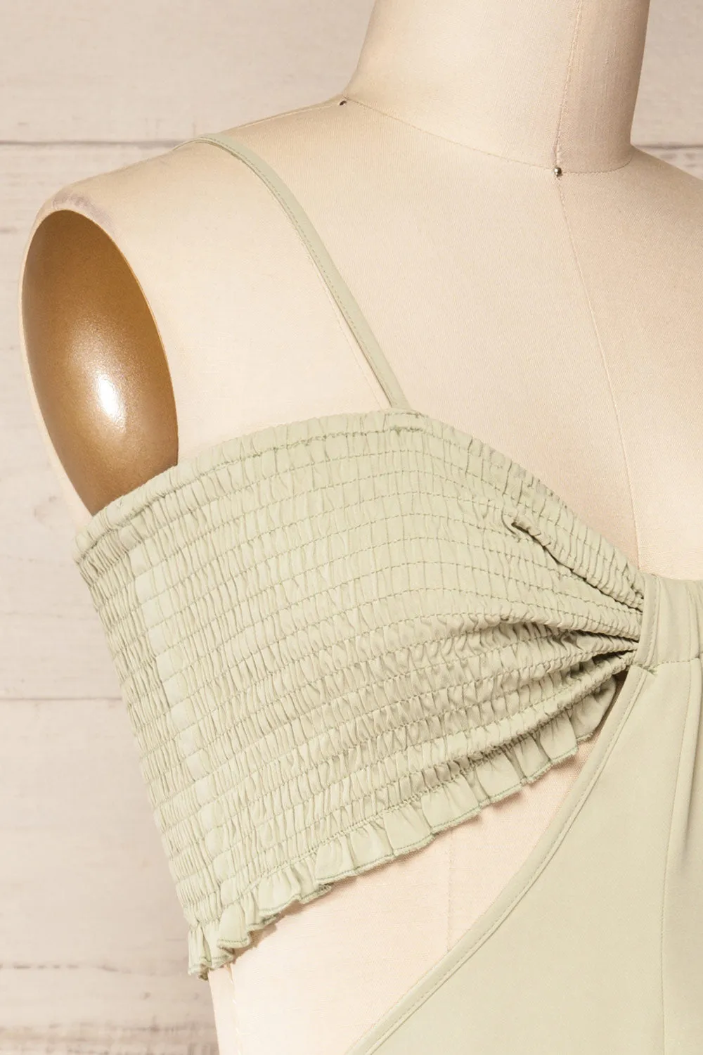 Balcarce Sage | Romper w/ Cut-Outs sold by Boutique 1861 product image thumbnail 5