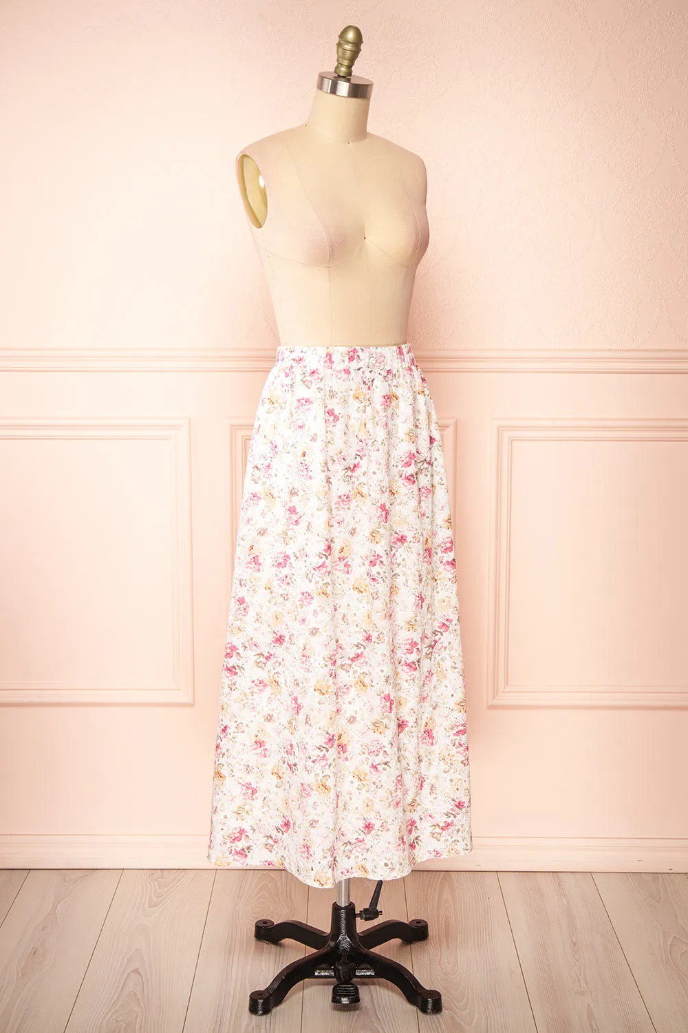 Miranjo | Floral Openwork Midi Skirt sold by Boutique 1861 product image thumbnail 4