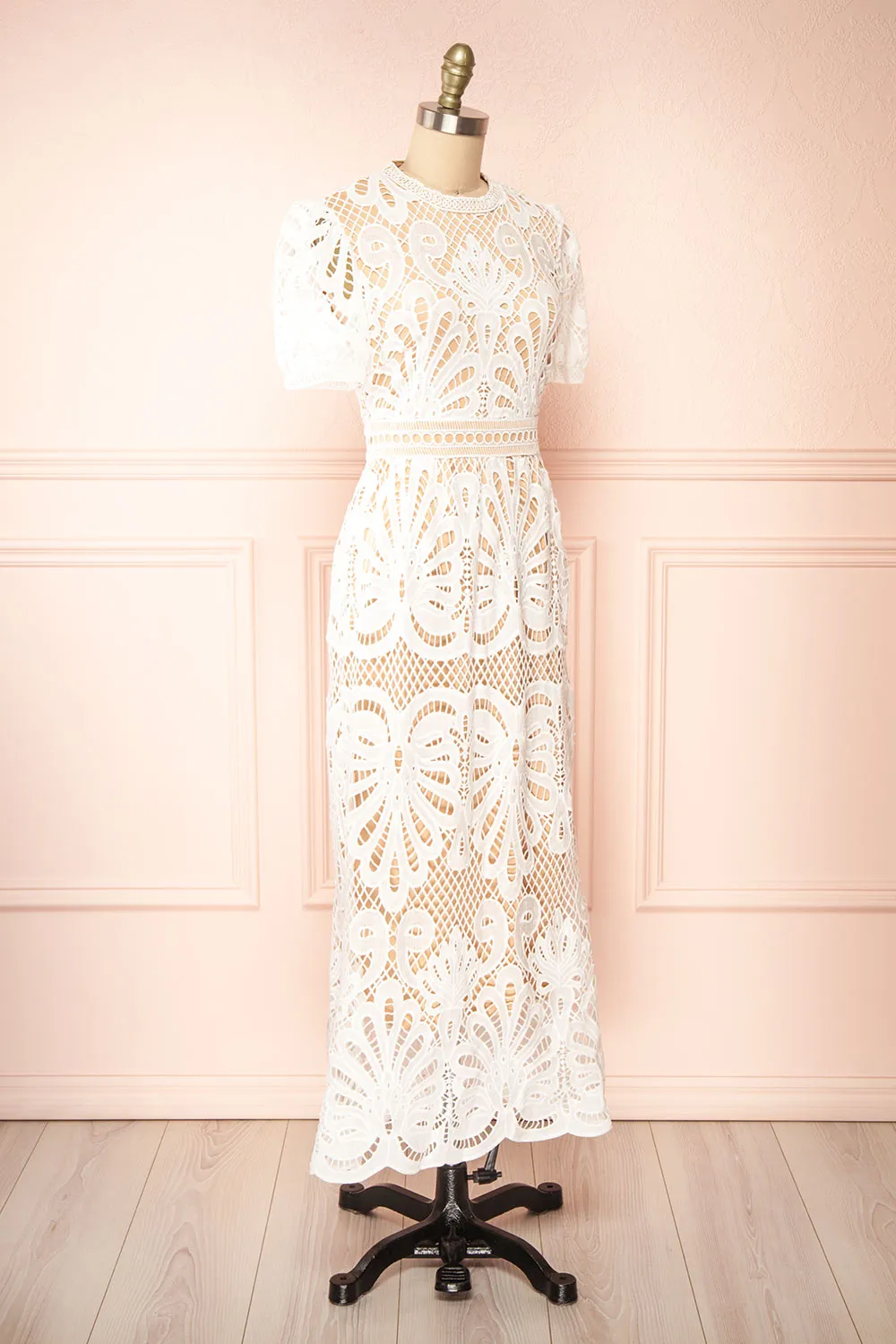 Shevona White | Crocheted Lace Midi Dress sold by Boutique 1861 product image thumbnail 4