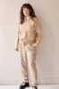 Bologne Beige | High-Waisted Straight Leg Chevron Pants sold by Boutique 1861