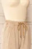 Bologne Beige | High-Waisted Straight Leg Chevron Pants sold by Boutique 1861