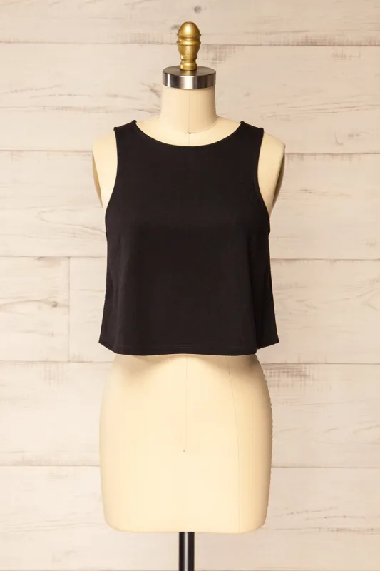 Calabar Black | Boxy Tank Top w/ Small Slits sold by Boutique 1861