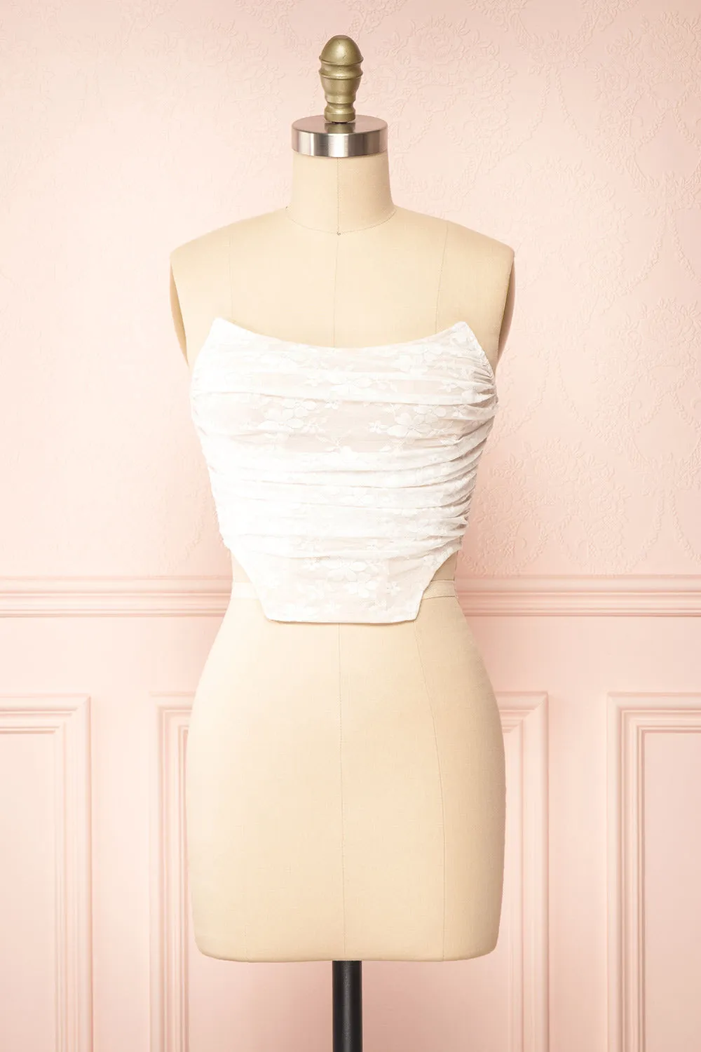 Malak | Lace Corset Crop Top sold by Boutique 1861