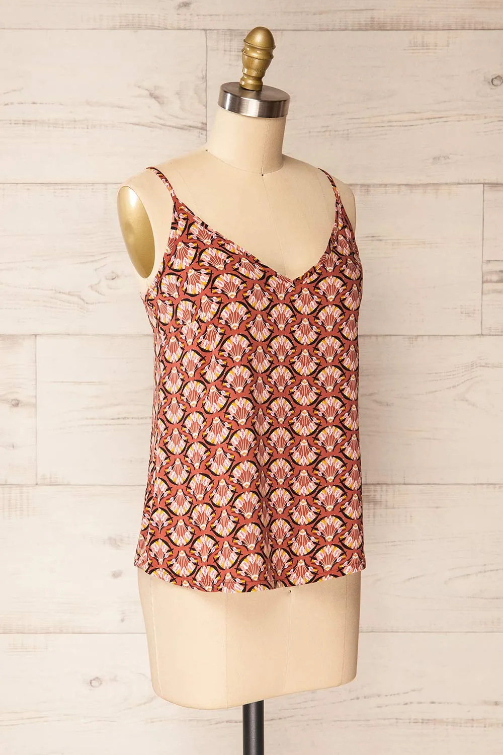 Creteil | Patterned Cami Top w/ Thin Straps sold by Boutique 1861 product image thumbnail 3