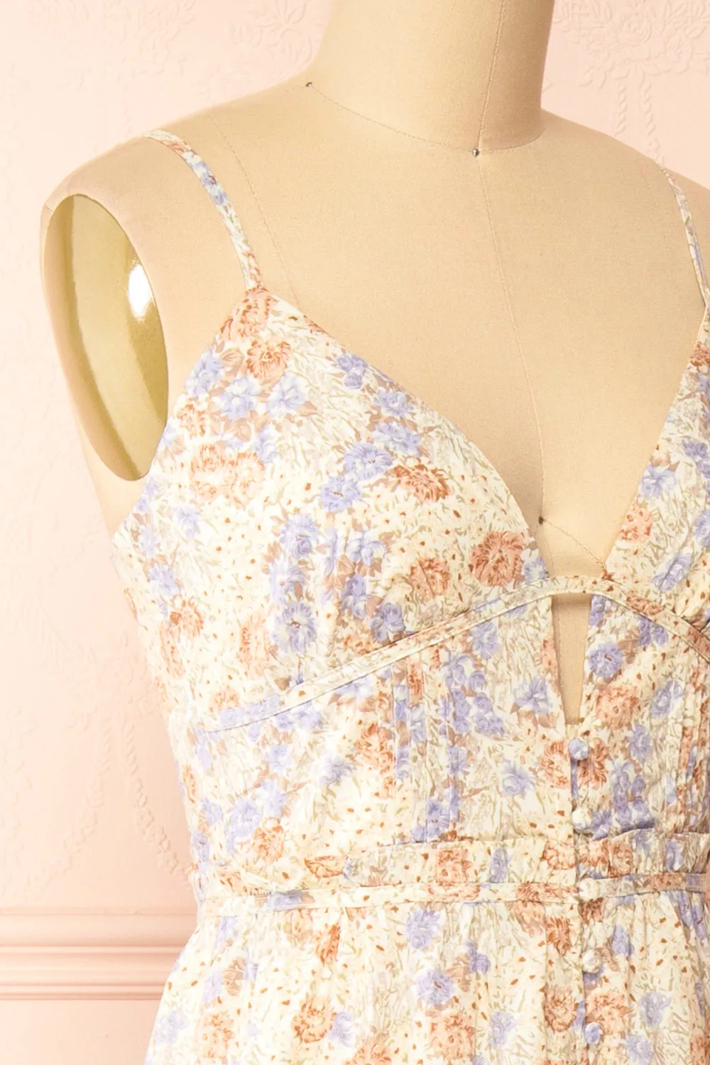 Jariana | Midi Floral Dress w/ Plunging Neckline sold by Boutique 1861 product image thumbnail 5