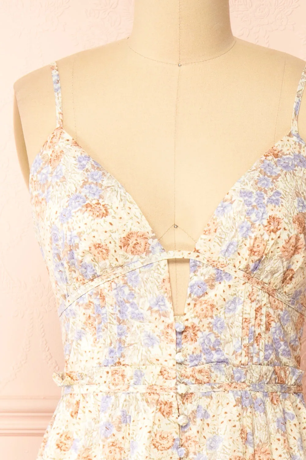 Jariana | Midi Floral Dress w/ Plunging Neckline sold by Boutique 1861 product image thumbnail 3