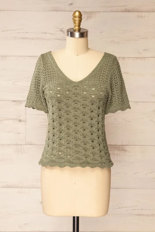Doleen Sage | Short Sleeve Knit T-Shirt sold by Boutique 1861