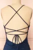 Samira Navy | Sparkly Mermaid Maxi Dress with Slit sold by Boutique 1861