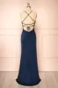 Samira Navy | Sparkly Mermaid Maxi Dress with Slit sold by Boutique 1861