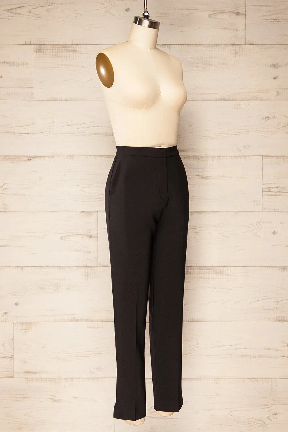 Sibenik Black | High-Waisted Pants w/ Pleated Leg sold by Boutique 1861 product image thumbnail 3