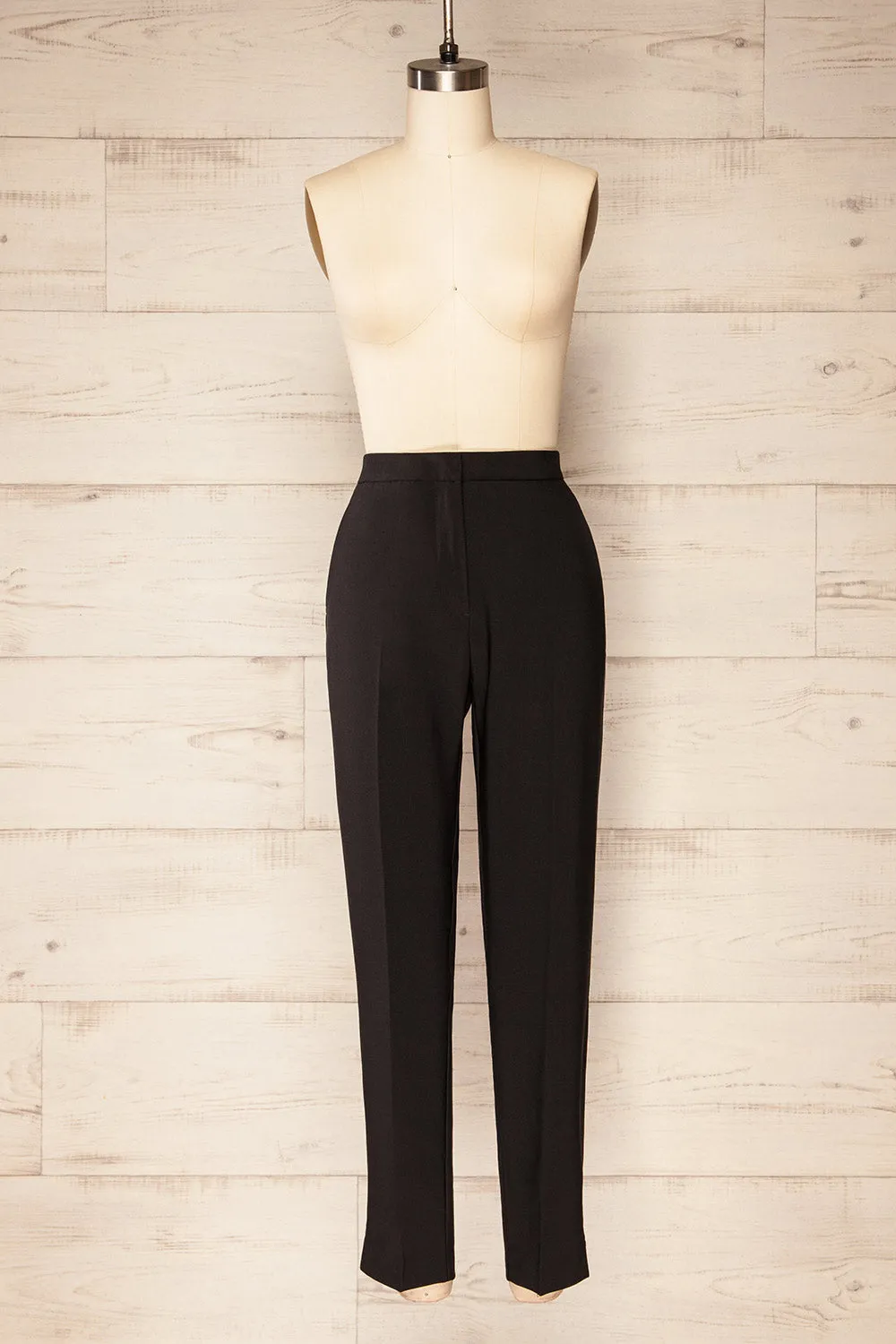 Sibenik Black | High-Waisted Pants w/ Pleated Leg sold by Boutique 1861