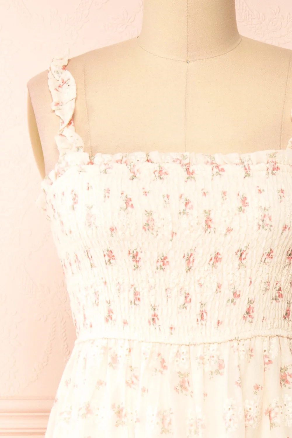 Niamh | Floral Tiered Midi Dress w/ Openwork sold by Boutique 1861 product image thumbnail 2