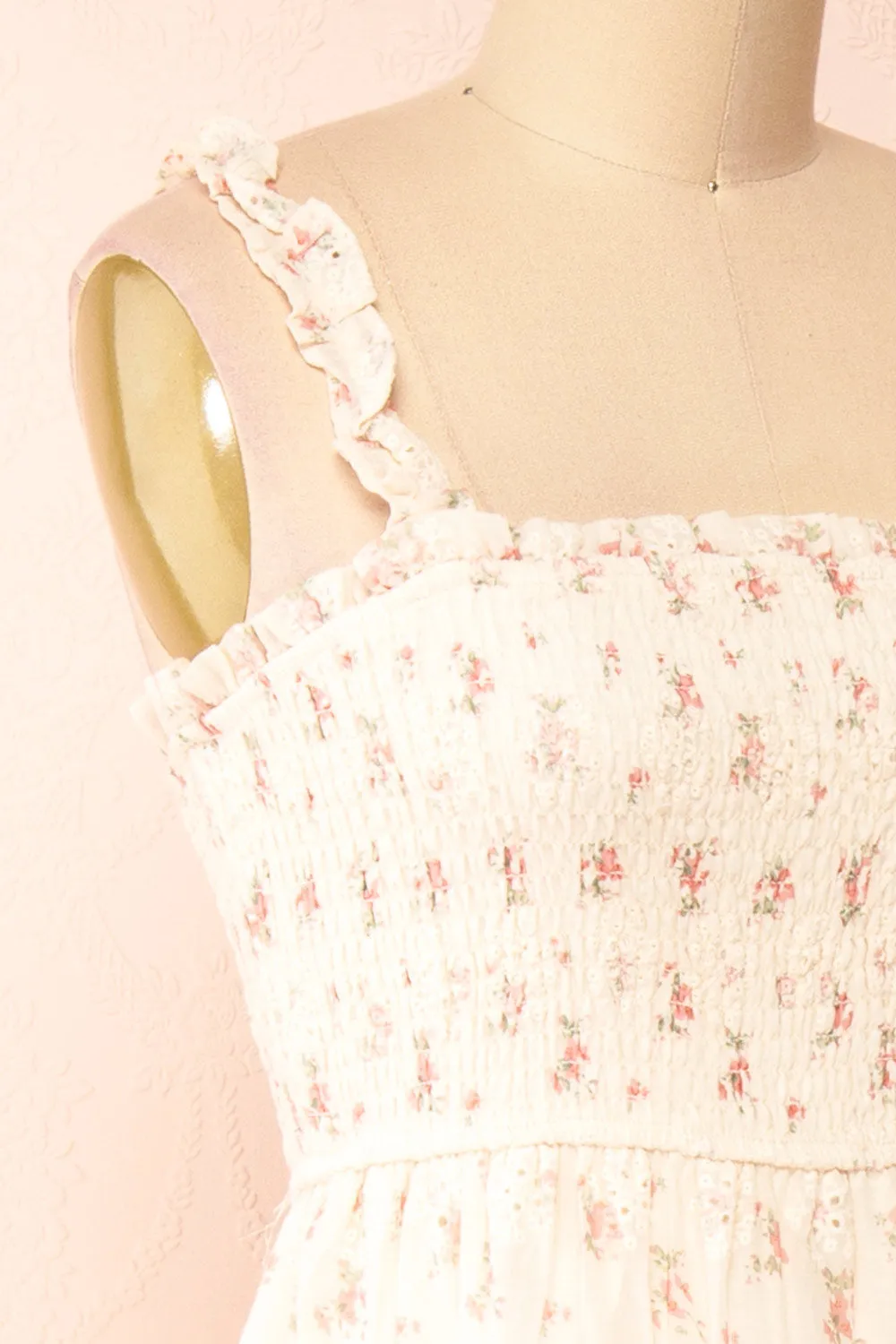 Niamh | Floral Tiered Midi Dress w/ Openwork sold by Boutique 1861 product image thumbnail 4