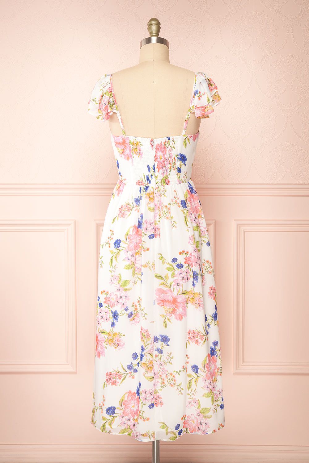 Leda | Midi Floral Dress w/ Ruffle Straps sold by Boutique 1861 product image thumbnail 5
