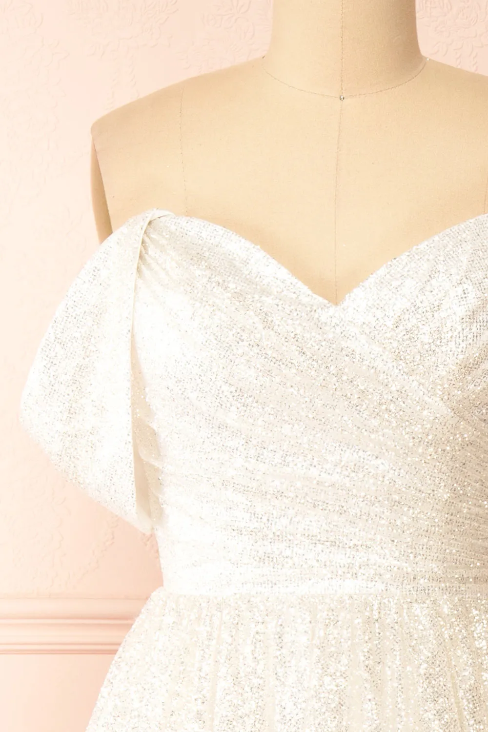 Vestra Ivory | Glittery A-Line Midi Dress sold by Boutique 1861 product image thumbnail 2