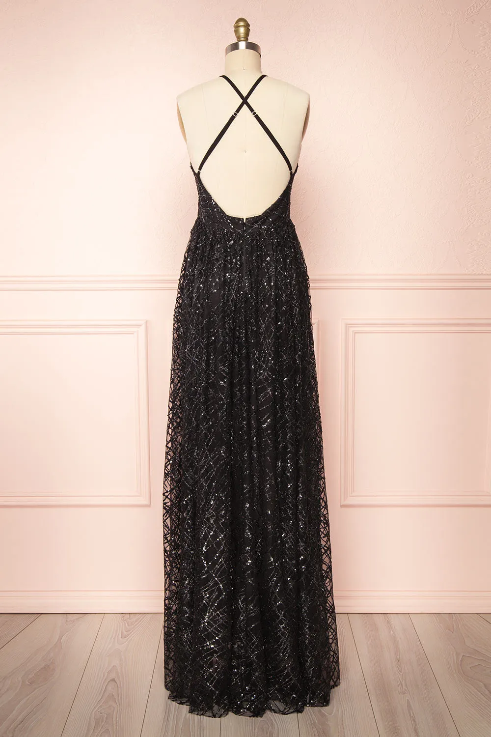 Tyffen Black | Sequin Maxi Dress sold by Boutique 1861 product image thumbnail 5