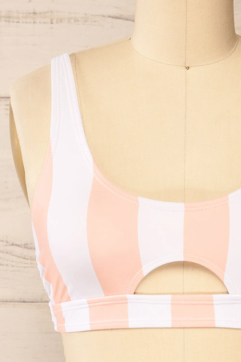 Soiya Stripes Pink | Bikini Top w/ Front Cut-Out sold by Boutique 1861 product image thumbnail 4