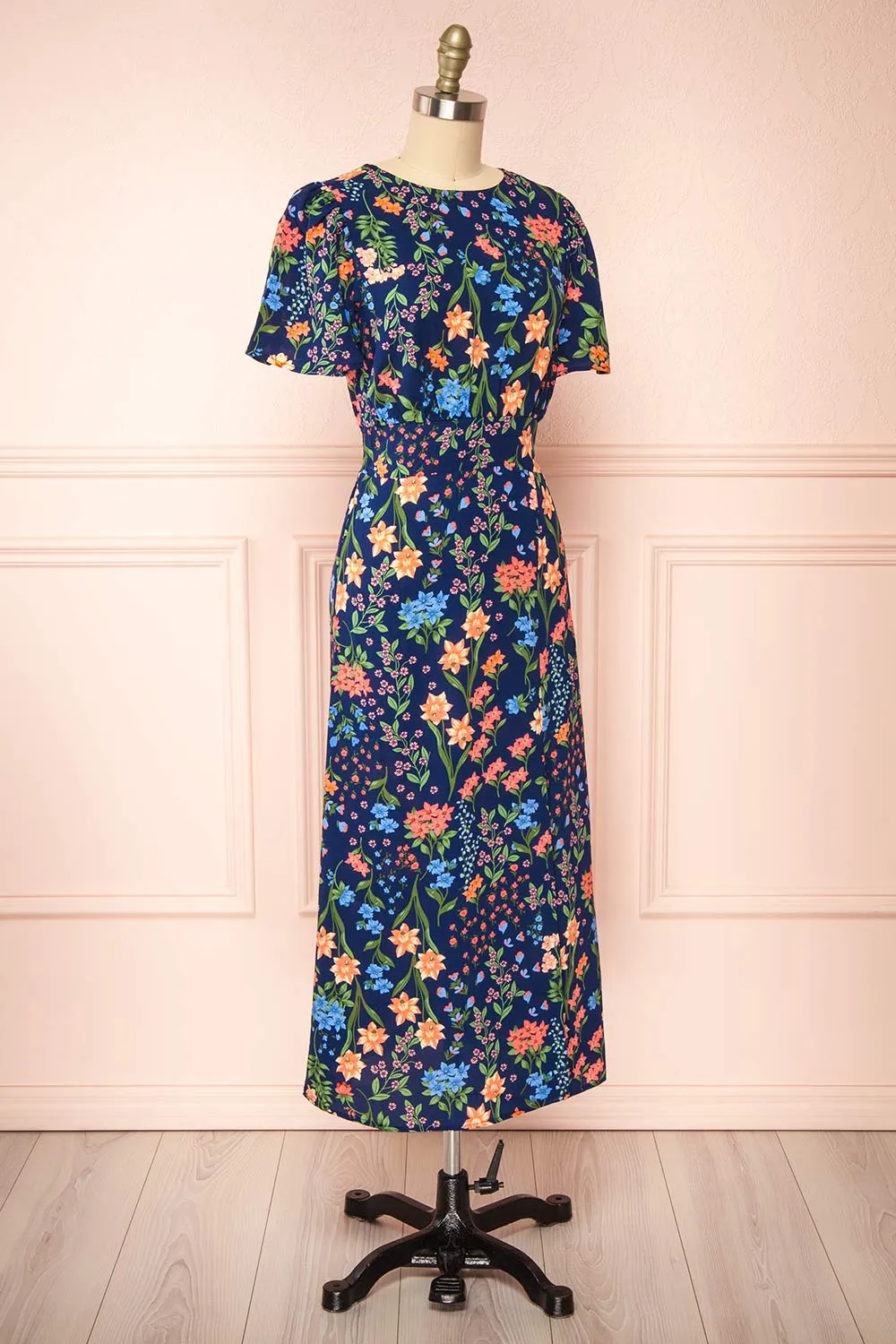 Cirilla | Navy Floral Dress sold by Boutique 1861 product image thumbnail 3