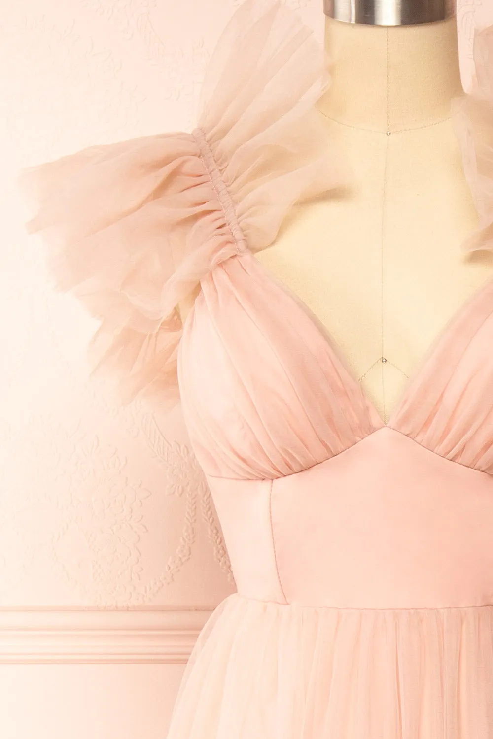 Eunby | Maxi Pink Tulle Dress w/ Open Back sold by Boutique 1861 product image thumbnail 3