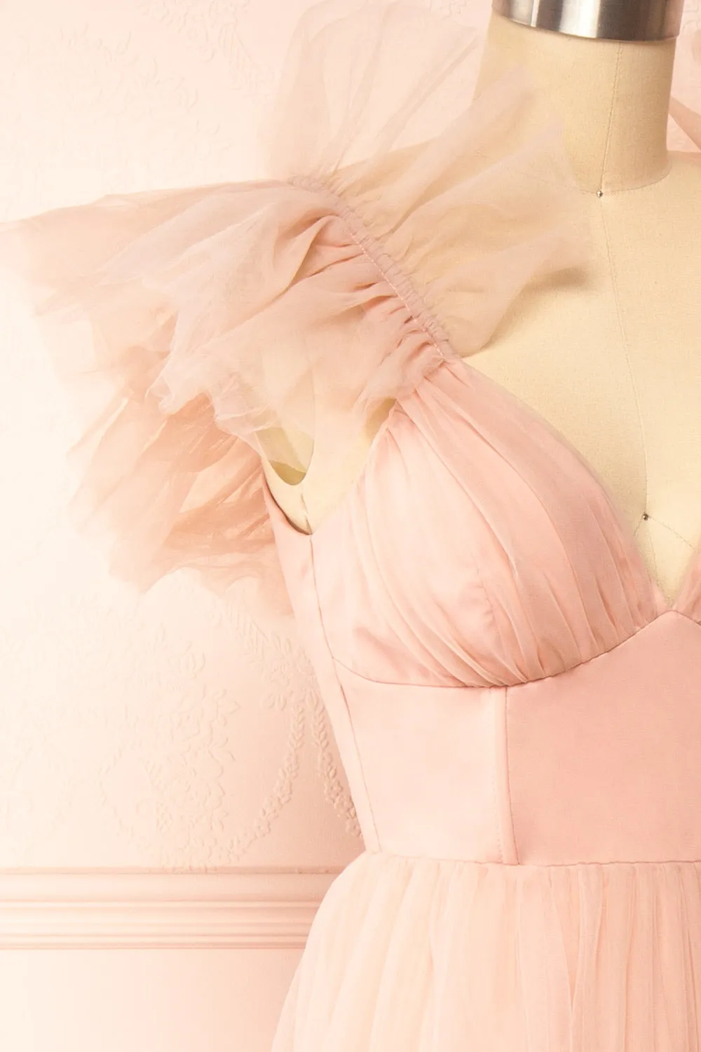 Eunby | Maxi Pink Tulle Dress w/ Open Back sold by Boutique 1861 product image thumbnail 5