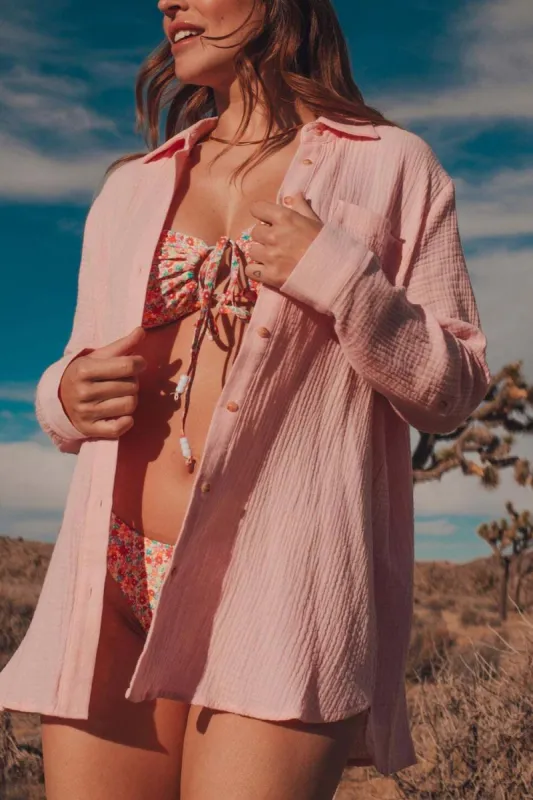 Remington Pink | Long Translucent Shirt sold by Boutique 1861