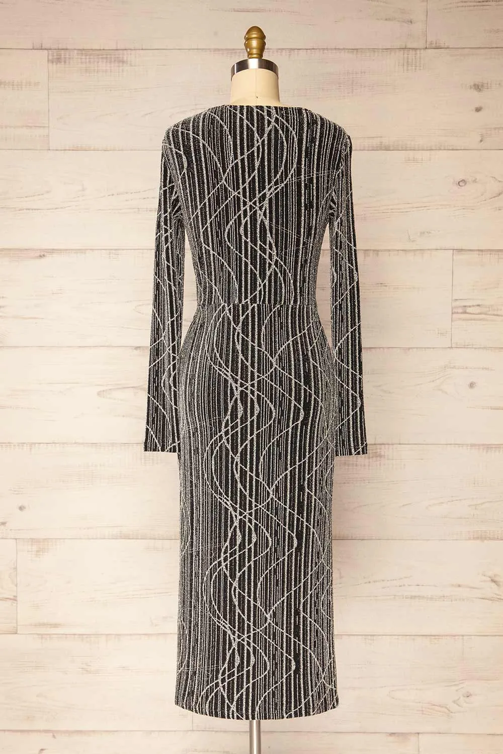 Domingo Silver | Knotted Midi Dress w/ Sparkly Pattern sold by Boutique 1861 product image thumbnail 5