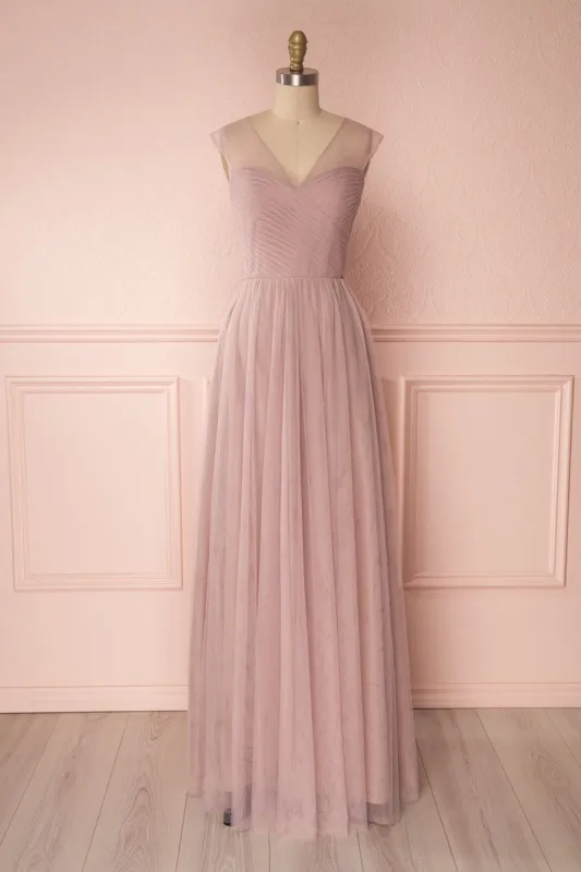 Adifa Dusty Rose | Tulle Dress sold by Boutique 1861