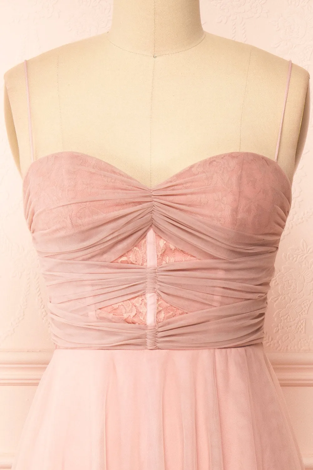 Cyrilla | Midi Pink Tulle Dress sold by Boutique 1861 product image thumbnail 3