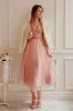 Cyrilla | Midi Pink Tulle Dress sold by Boutique 1861