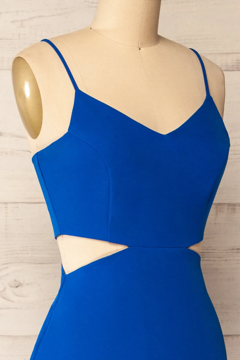 Komia Royal Blue | Fitted Midi Dress w/ Cut-Outs sold by Boutique 1861 product image thumbnail 4