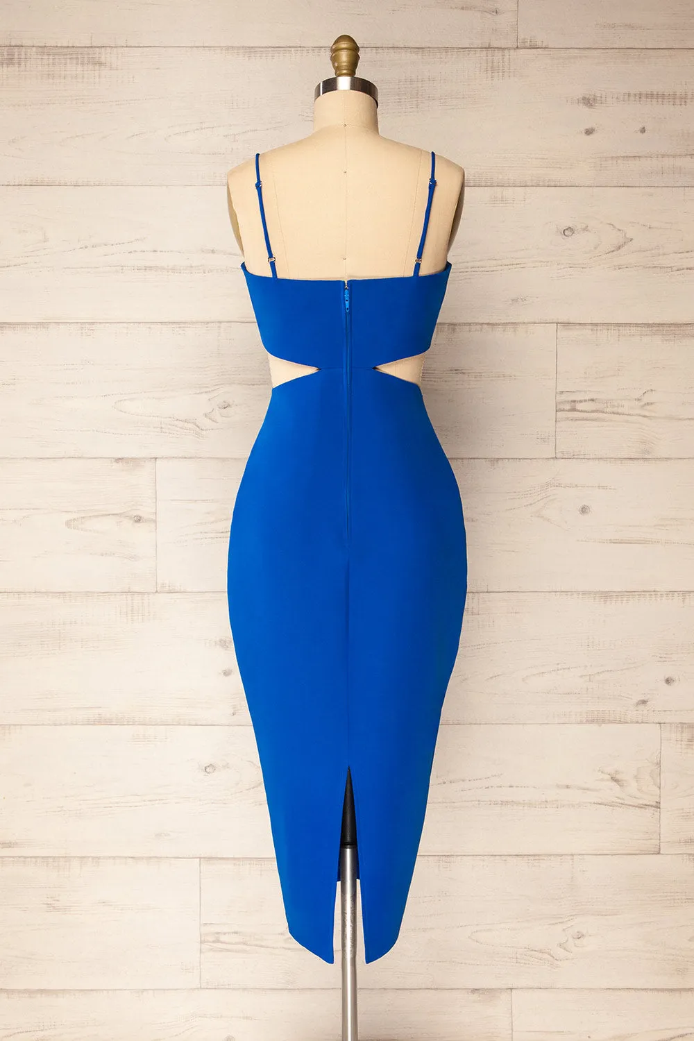 Komia Royal Blue | Fitted Midi Dress w/ Cut-Outs sold by Boutique 1861 product image thumbnail 5