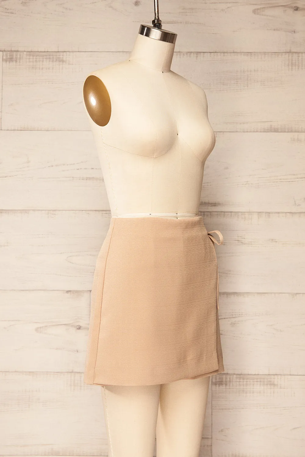 Akron | Beige Skort w/ Bow Detail sold by Boutique 1861 product image thumbnail 4
