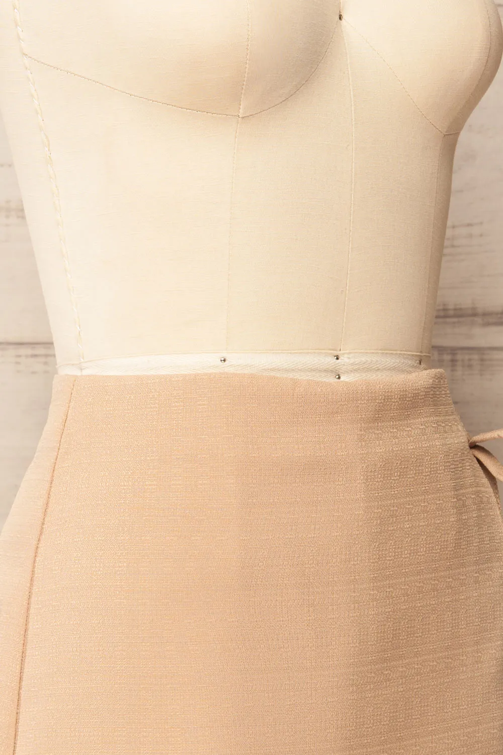 Akron | Beige Skort w/ Bow Detail sold by Boutique 1861 product image thumbnail 5