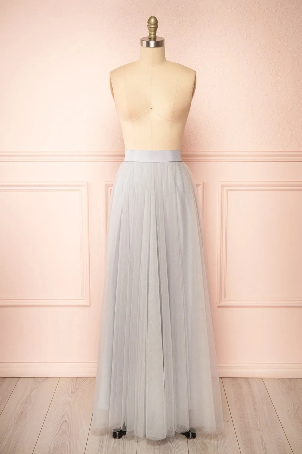 Telia Grey | Maxi Tulle Skirt sold by Boutique 1861