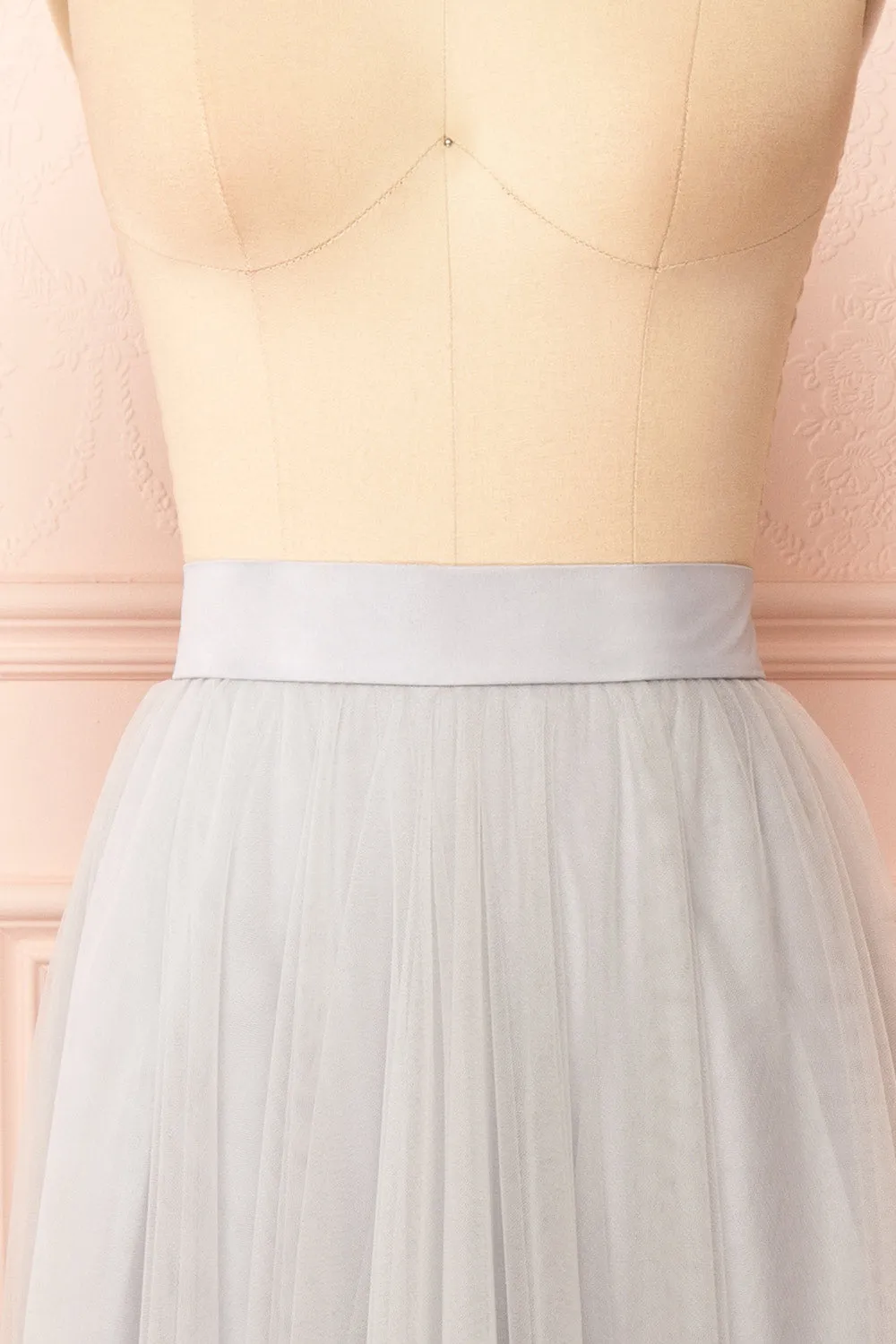 Telia Grey | Maxi Tulle Skirt sold by Boutique 1861 product image thumbnail 2