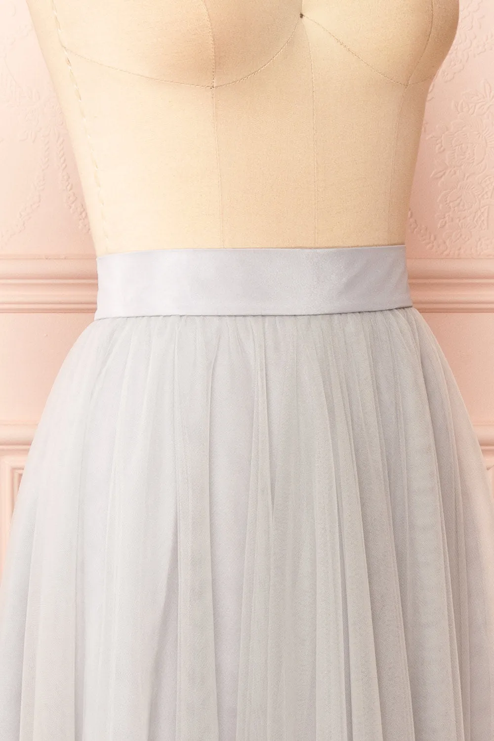 Telia Grey | Maxi Tulle Skirt sold by Boutique 1861 product image thumbnail 4