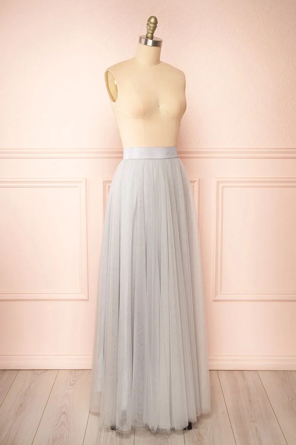 Telia Grey | Maxi Tulle Skirt sold by Boutique 1861 product image thumbnail 3