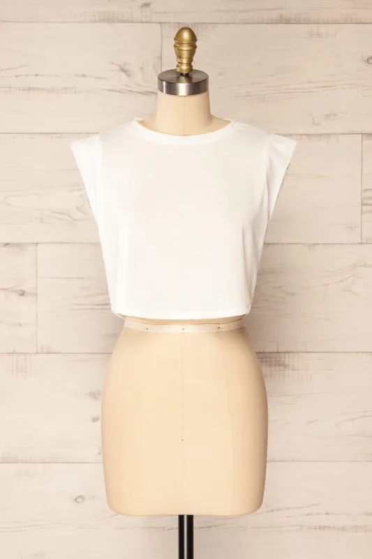 Larryk White | Sleeveless Cropped Top sold by Boutique 1861