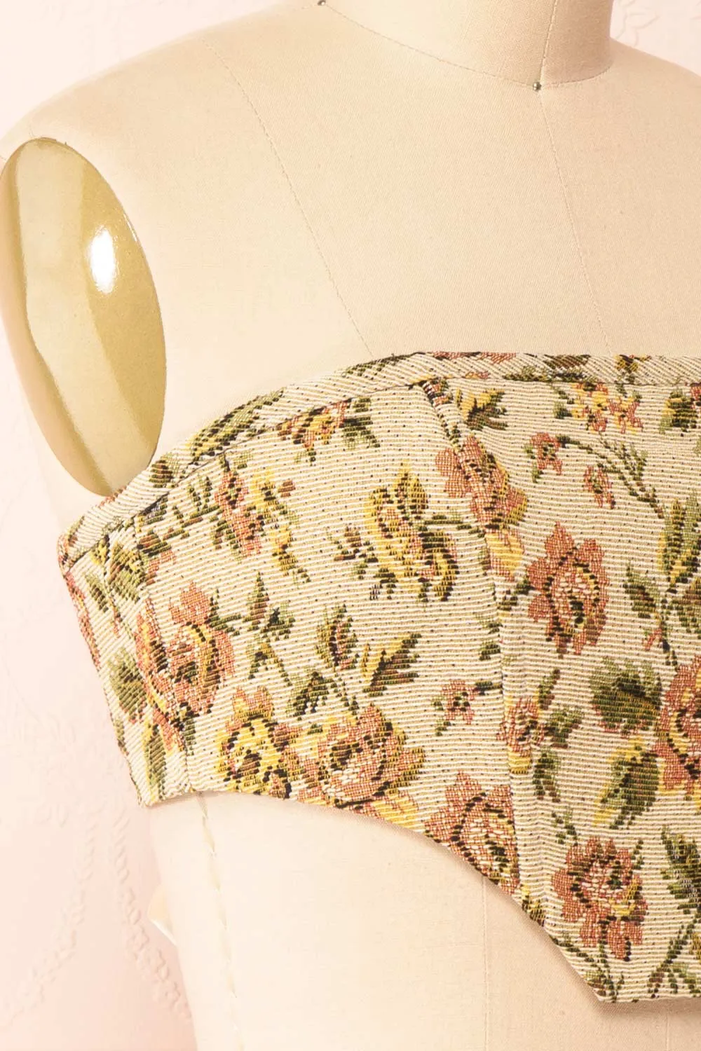 Sariel | Jacquard Cropped Corset Top sold by Boutique 1861 product image thumbnail 3