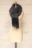 Telford Grey | Fuzzy Knit Scarf sold by Boutique 1861