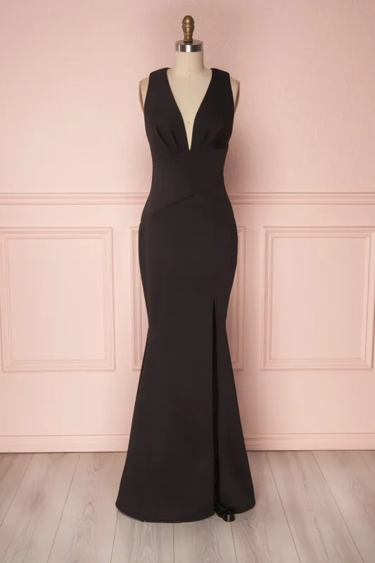 Camila Night | Black Mermaid Gown sold by Boutique 1861