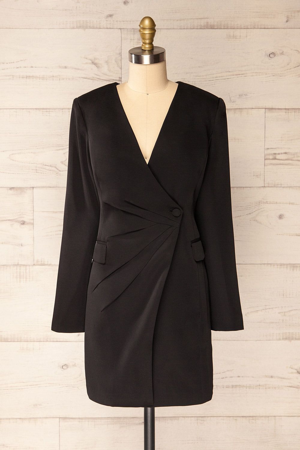 Savila Black | Asymmetrical Blazer Dress sold by Boutique 1861